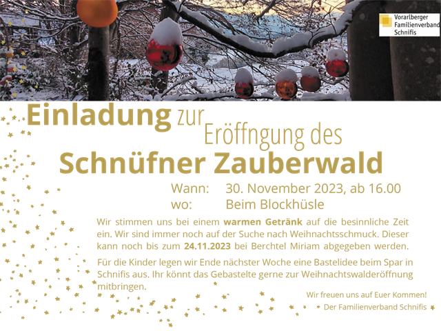 Eröffnung Zauberwald Schnifis